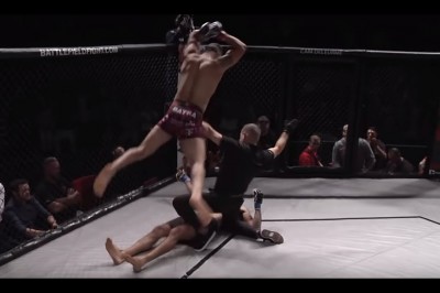 Sędzia z mega refleksem. Uratował gościa przed potężnym ciosem