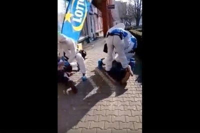 Dwóch Sebixów zatrzymanych przez policję w Żabce za oplucie kobiety 