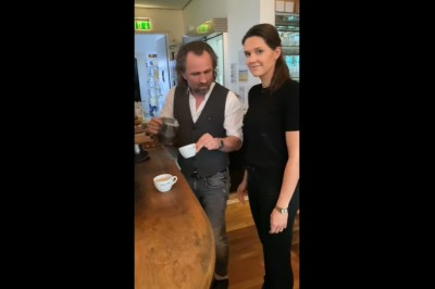 Kiedy zaginasz mistrza w robieniu kawy. Mina bezcenna