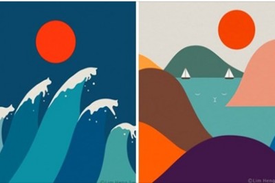 Artysta ukrywa koty w swoich malowidłach, tworząc nowy rodzaj sztuki