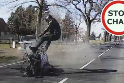 Motocyklista wjechał wprost w skręcające auto. Wypadek w Borkowie