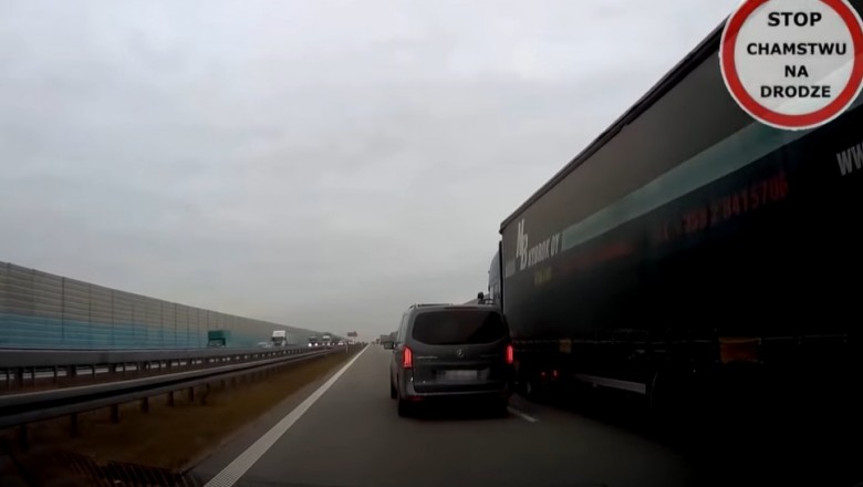 O mało nie doprowadził do wypadku na autostradzie A2