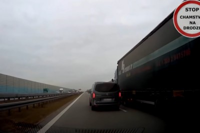 O mało nie doprowadził do wypadku na autostradzie A2