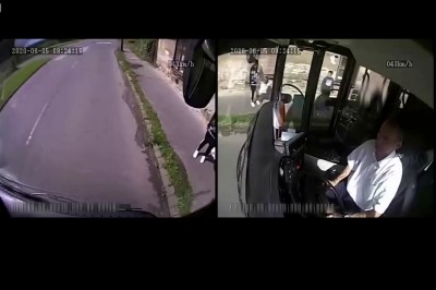 Kierowca autobusu zatrzymał się i uratował babcię