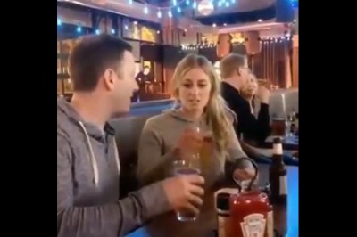 Skromna dziewczyna kontra pokal piwerka. Ma talent