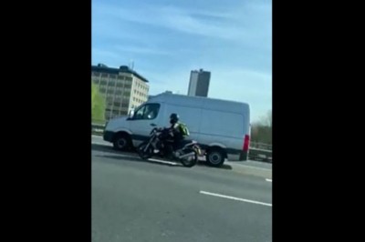 Gdy  jesteś kozakiem na motocyklu, ale na stacji rura Ci mięknie