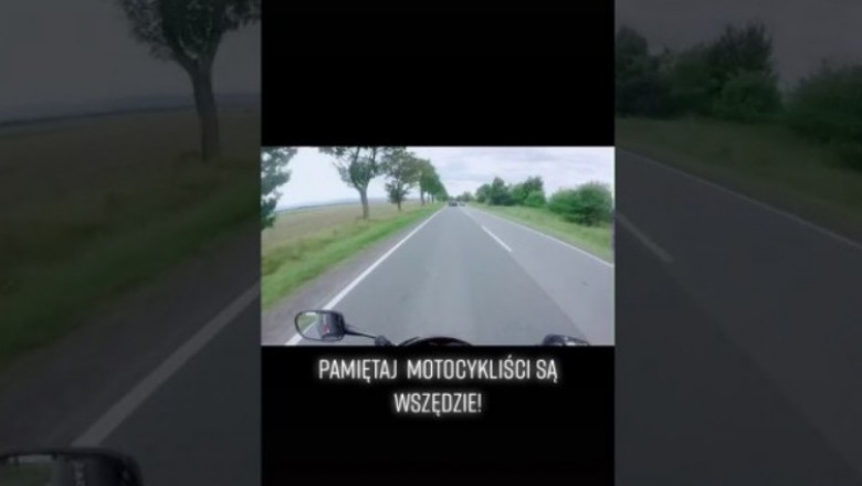 Nagrał jak leciał ponad 200 na motocyklu. Zdziwiony, że go nie widzą 