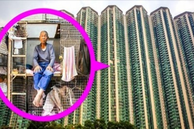 Tak żyje się wewnątrz wielkich blokowisk w Hongkongu. Mieszkania wyglądają jak klatki