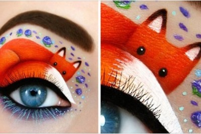 Artystka tworzy magiczne sceny używając swoich powiek jako płótna