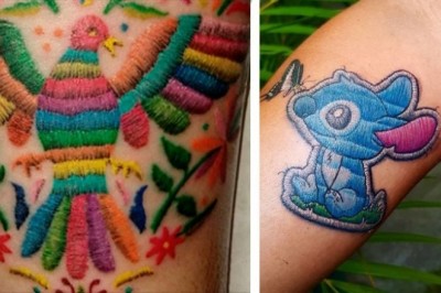 Mało osób wie, że istnieją haftowane tatuaże. Wyglądają rewelacyjnie