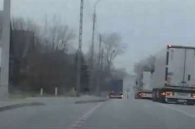 1000 zł mandatu i 20 punktów zgarnął kierowca TIRa. Policyjne nagranie