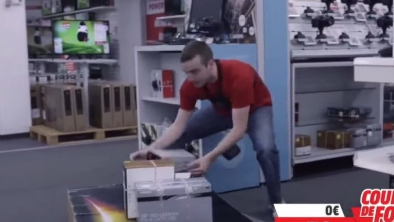 Darmowe zakupy w Media Markt. Gość miał 100 sekund, brał co chciał