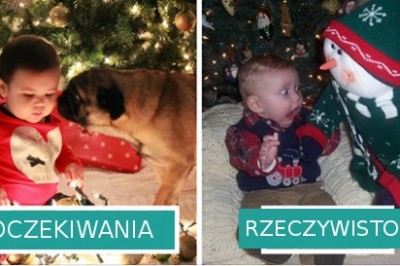 Miały być słodkie świąteczne zdjęcia z maluchami ale coś poszło nie tak