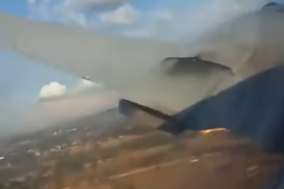 Silnik płonie, samolot spada. Pasażer do samego końca nagrywa telefonem