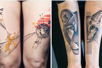 Te niezwykłe rozdzielone tatuaże po połączeniu to prawdziwa poezja dla oczu