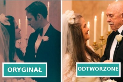 Para odtworzyła 12 zdjęć ślubnych z okazji pięćdziesiątej rocznicy związku