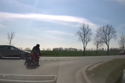 Motocyklista, który o mały włos nie doprowadził do poważnego wypadku