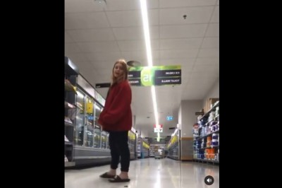 Chciała nakręcić w sklepie swoje popisy. Wyszło lepiej niż myślała 