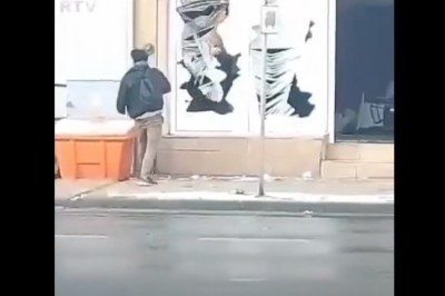 W biały dzień zdemolował cały sklep w Sępólnie Krajeńskim. Nagranie z zajścia 