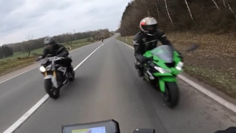 Motocyklami jechali w trzech na czołówkę. Wszystko nagrali