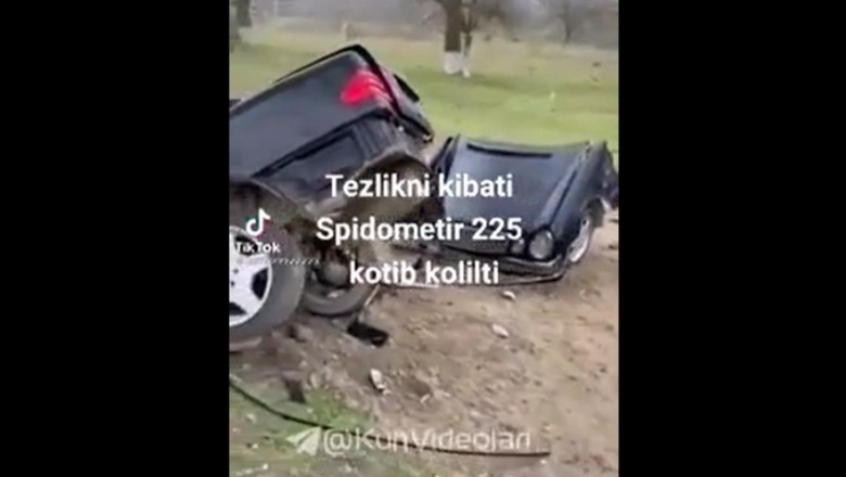 Drzewo kontra Mercedes pędzący 225 km/h