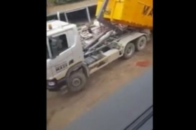 Polski specjalista w załadunku kontenera. Dla faceta nic nie jest za ciężkie