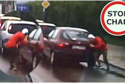 Daewoo kontra Opel, czyli kolizja i szybka podmiana kierowcy