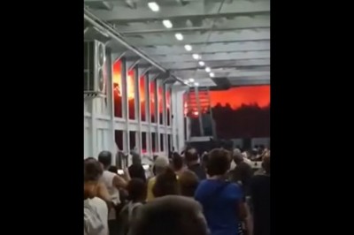 Apokaliptyczne widoki na grecką wyspę Evia nakręcone z promu