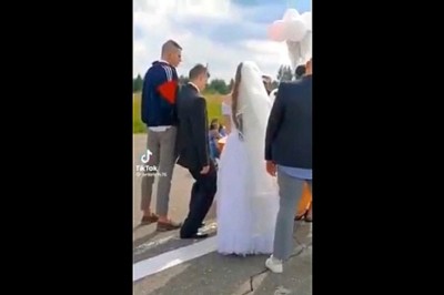 Świadek musiał trzymać pana młodego w trakcie ślubu