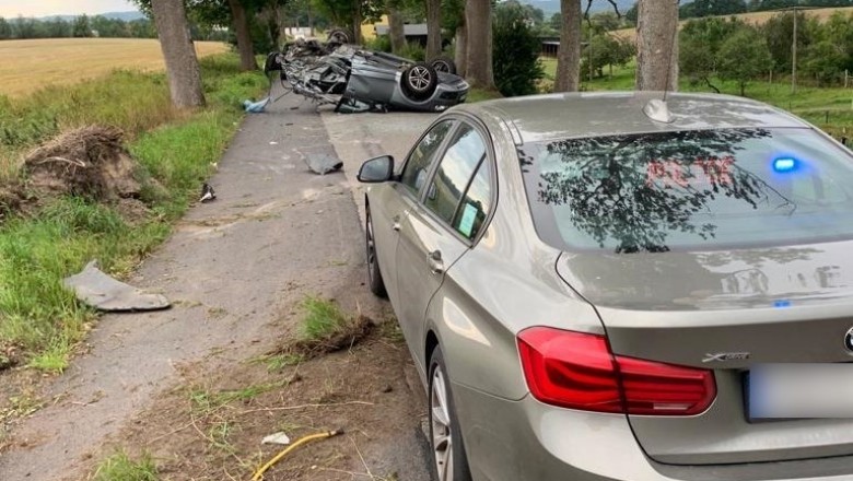 Policyjny pościg zakończony dachowaniem Audi. Nagranie z akcji 