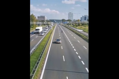 Przechodził przez autostradę A4 w Katowicach. Dziadka poniosło 