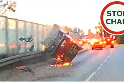 Kierowca z promilami dachował dostawczakiem w Łodzi 