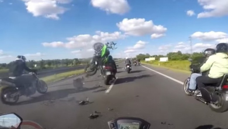 Chciał zrobić popis na motocyklu. Wyszło bardzo efektownie