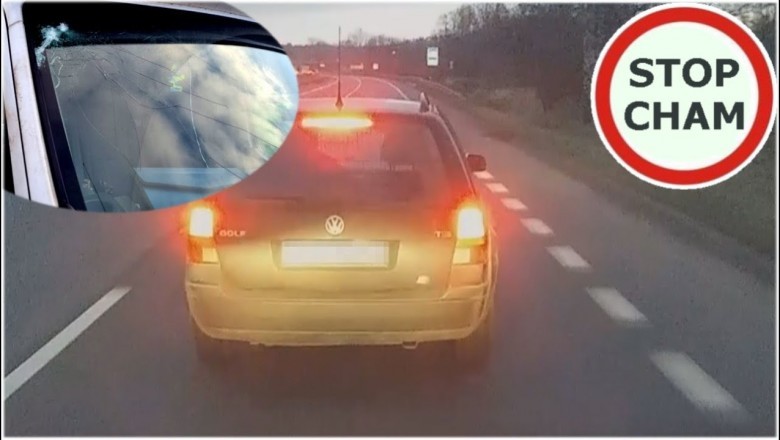 Pirat z Golfa rzucił butelką w BUSa i potłukł szybę