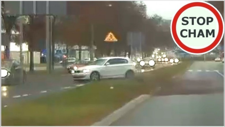 Mistrz driftu w BMW rozwala auto na prostej drodze - Lublin