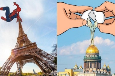 Artysta zmienia zwykłe miejsca w coś wyjątkowego przy pomocy swojej sztuki