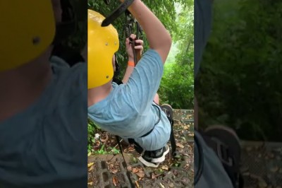 Kiedy z synem jedziecie tyrolką, ale w połowie drogi coś Was zatrzymuje 