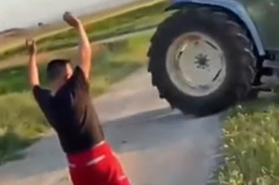 „Fachowcy” i ich mistrzowskie wyciąganie samochodu z rowu