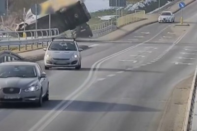 Policyjny dron kontra kierowcy ignorujący znak STOP