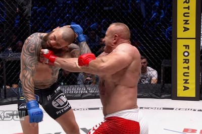 Pudzianowski podbródkowym nokautuje Materlę na KSW - nagranie 