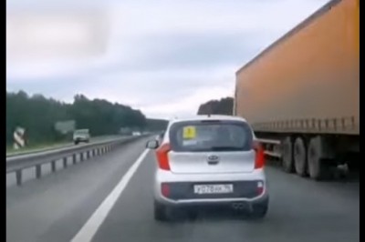 Nauka jazdy odwaliła niezły numer facetowi siedzącemu na zderzaku