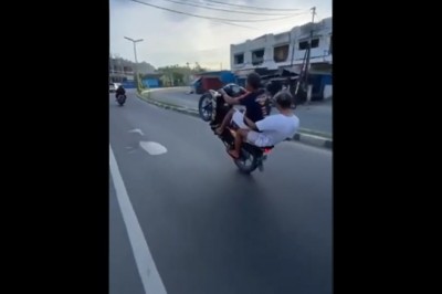 Kask, ale po co? Popisy na motocyklu z nietypowym finałem