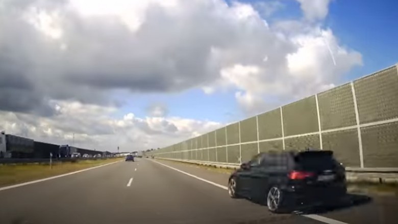 O mało nie potrącił pieszych na autostradzie A2