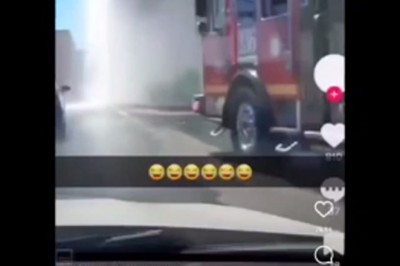 Kiedy myślałeś, że przejazd obok uszkodzonego hydrantu to dobry pomysł