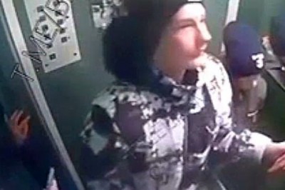 Przyłapani na gorącym uczynku i szybka lekcja za niszczenie windy