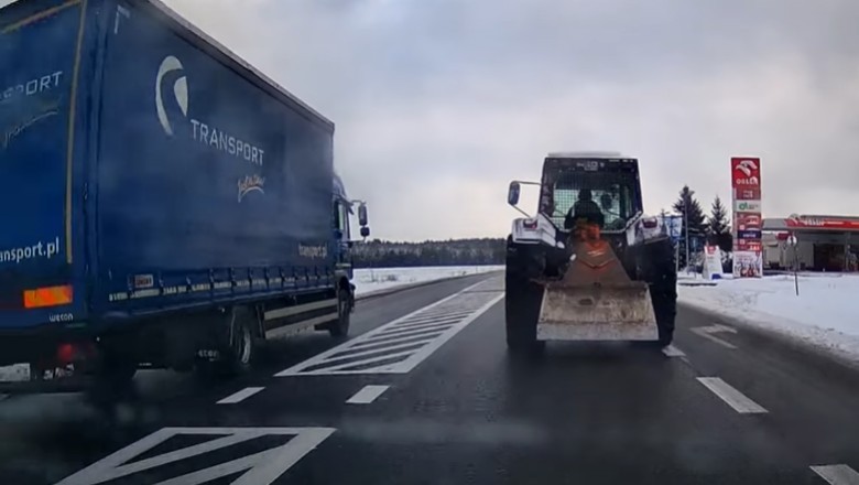 Kiedy masz pilną dostawę, ale przed tobą jedzie traktor