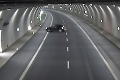 30 punktów karnych i 30 tys. zł. Tyle grozi kierowcy za ten manewr w tunelu na S7