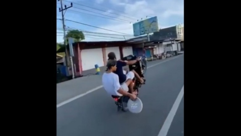 Kask, ale po co mi? Popis na motocyklu z nietypowym finałem