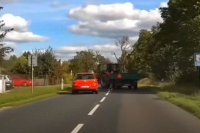 Kiedy chcesz wyprzedzić traktor, który będzie skręcał