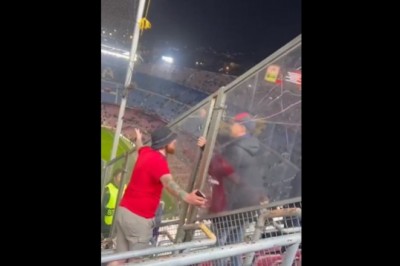 Cwaniak na stadionie szybko żałuje swojego zachowania